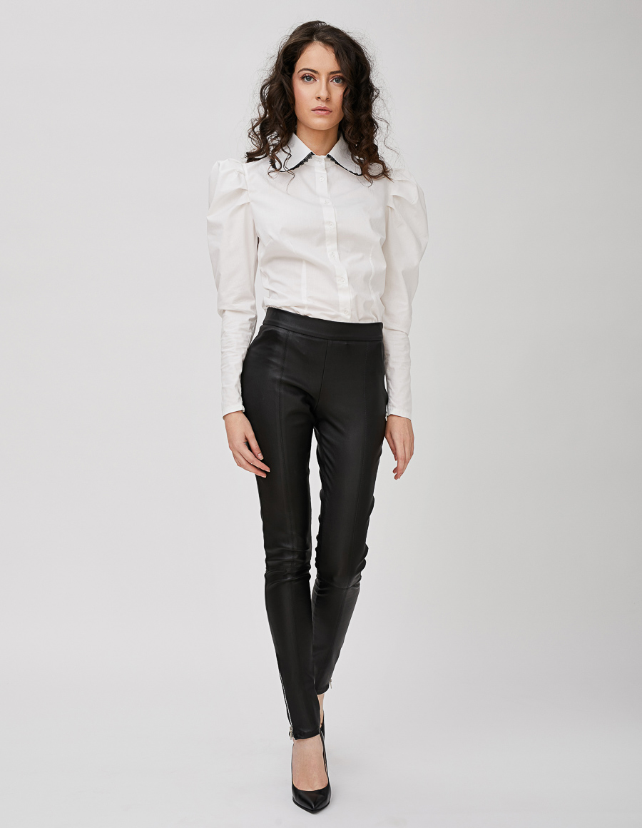 Biker leggings din piele stretch - MOJA