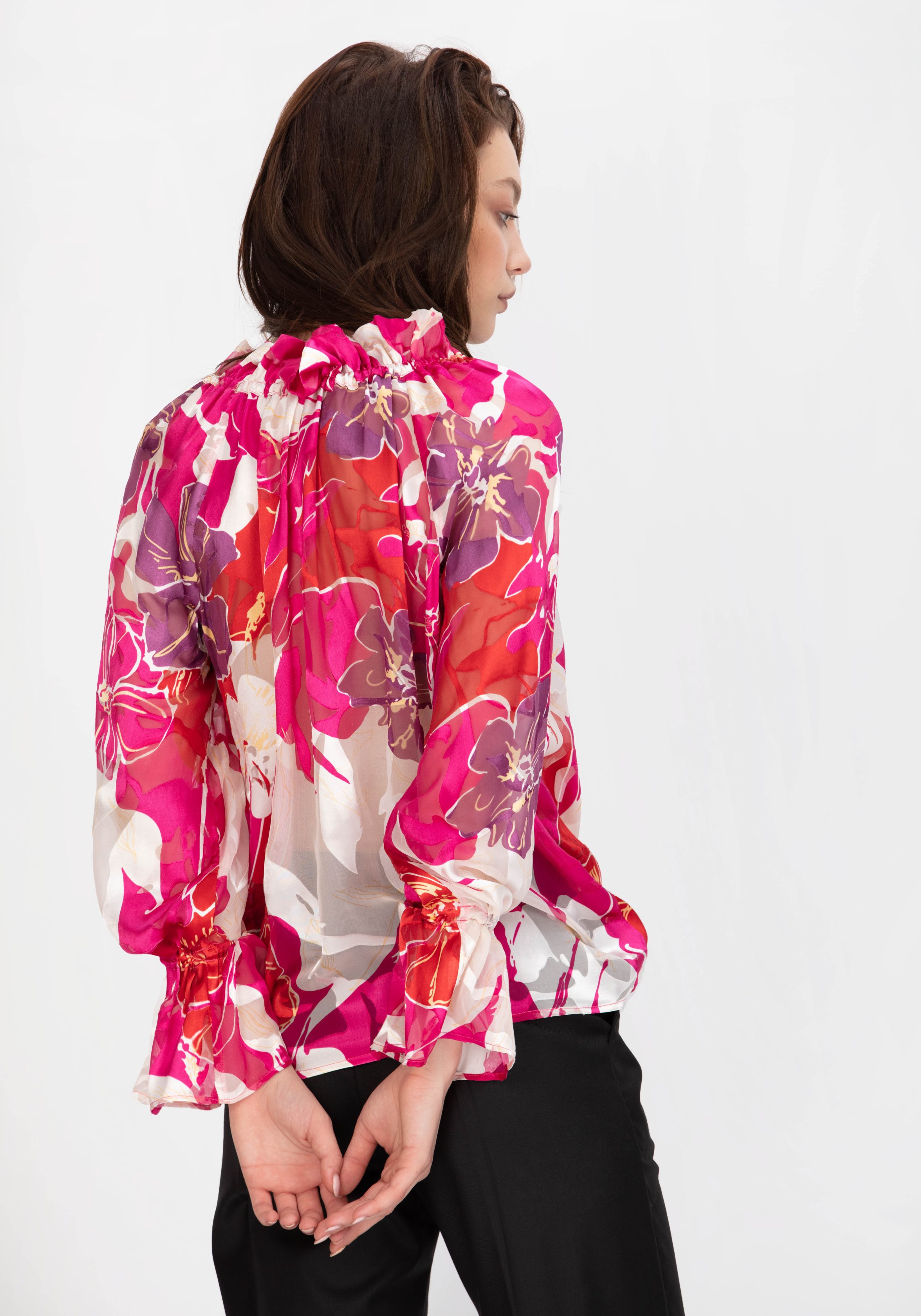 Ie din matase FLORAL - MOJA