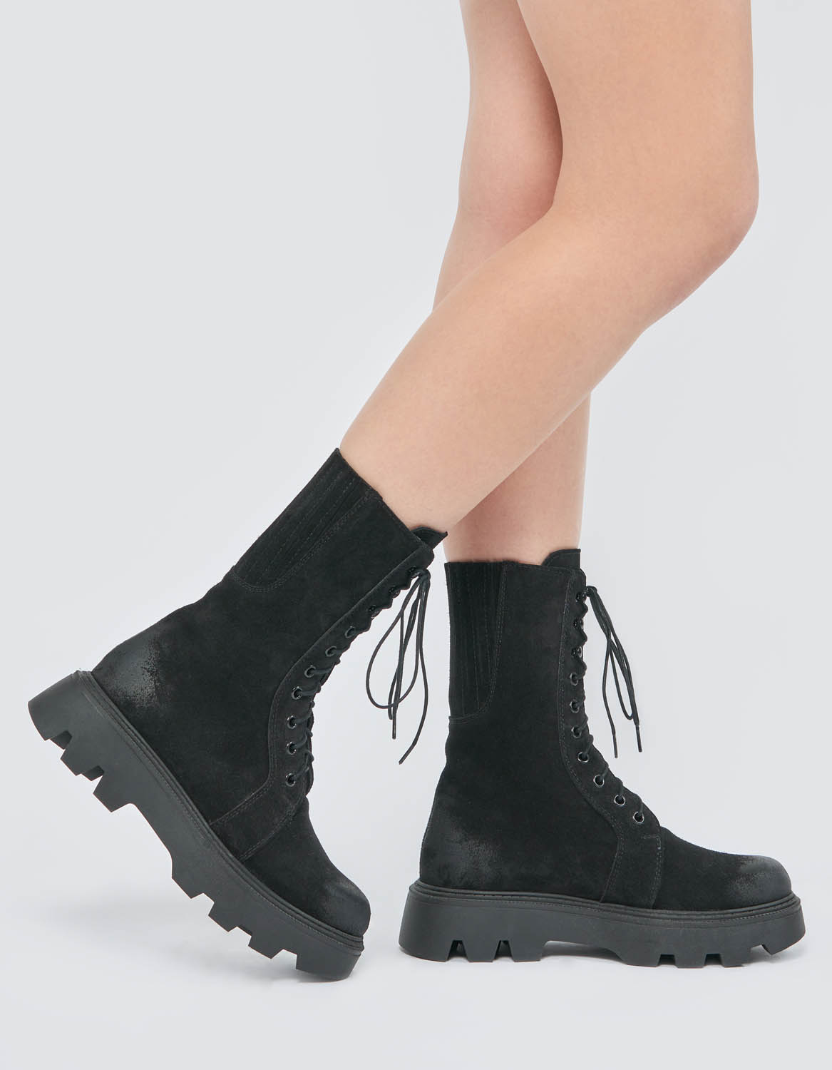 Bocanci din piele neagra COLORADO - MOJA