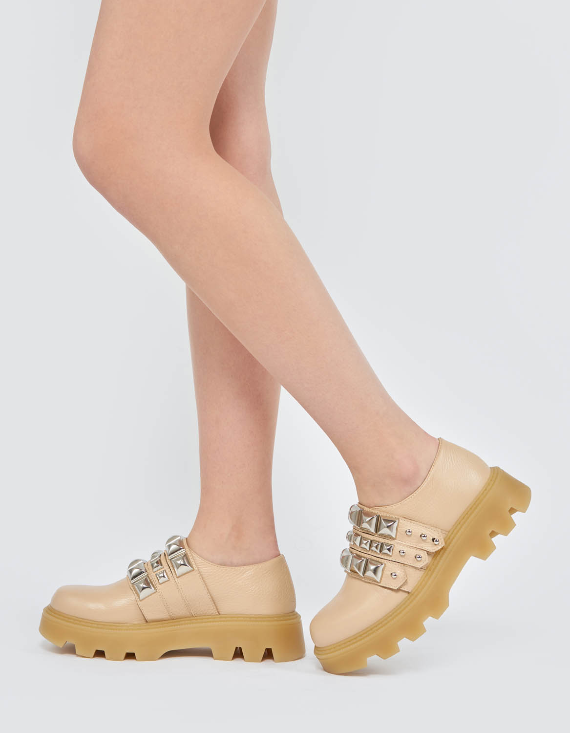 Pantofi din piele nude MILAN