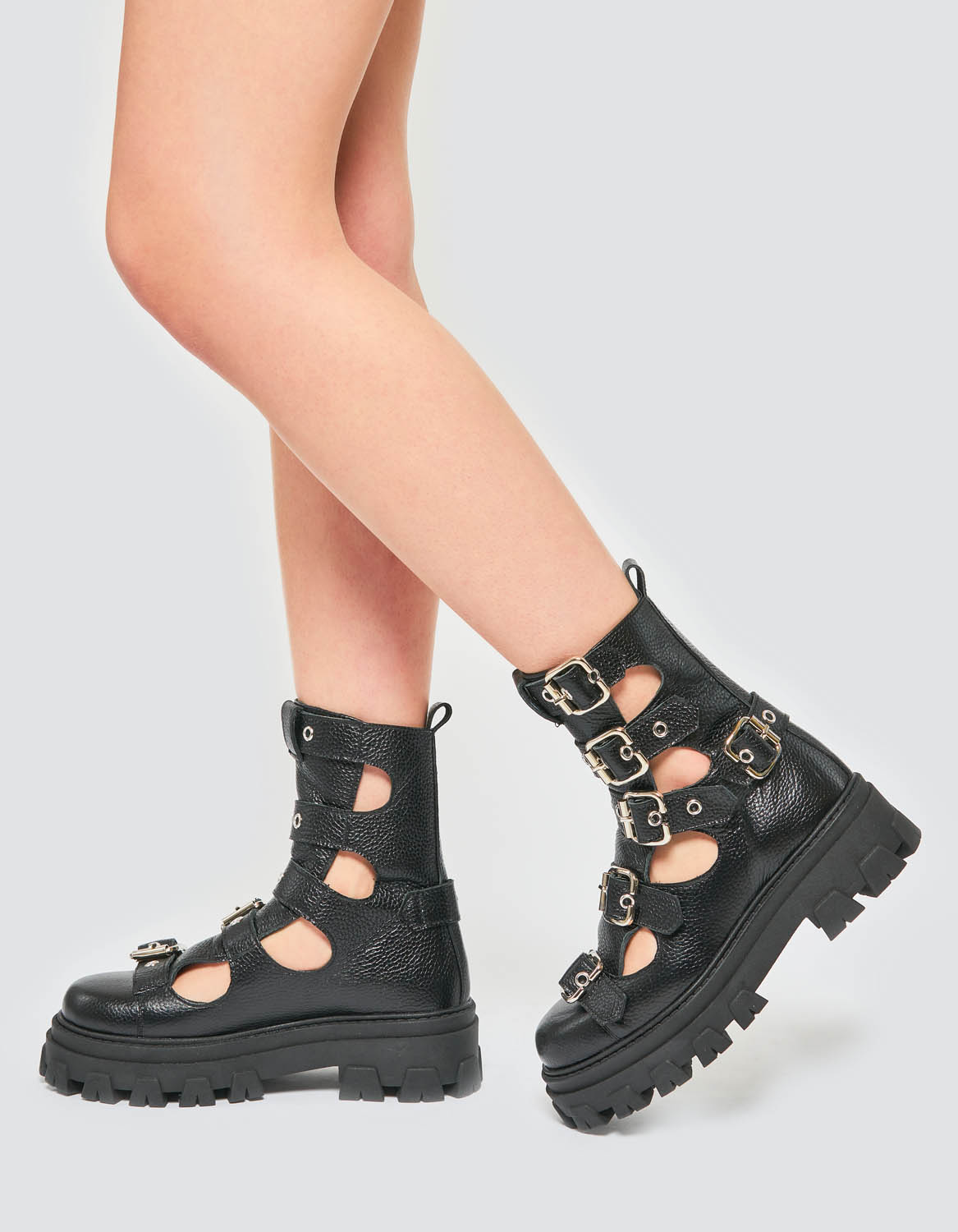 Bocanci din piele neagra MANNIA SUMMER EDITION