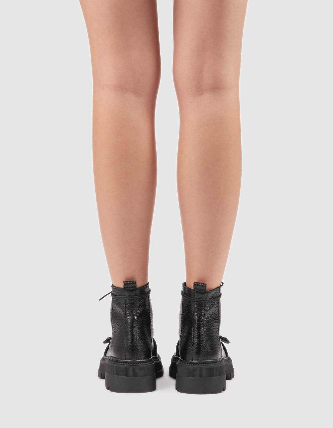 Bocanci din piele neagra Baby Pepper - MOJA