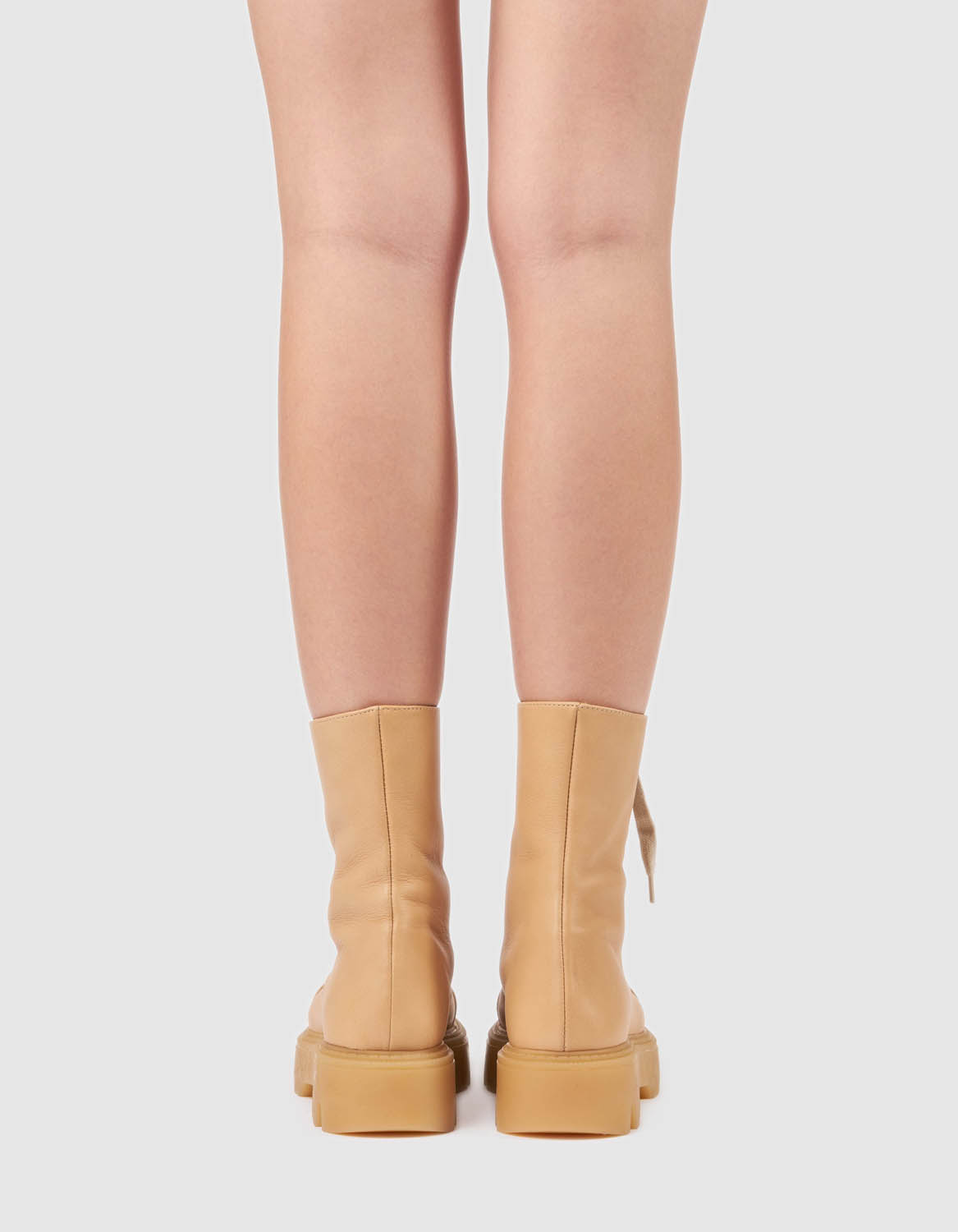 Bocanci din piele nude F Dots - MOJA