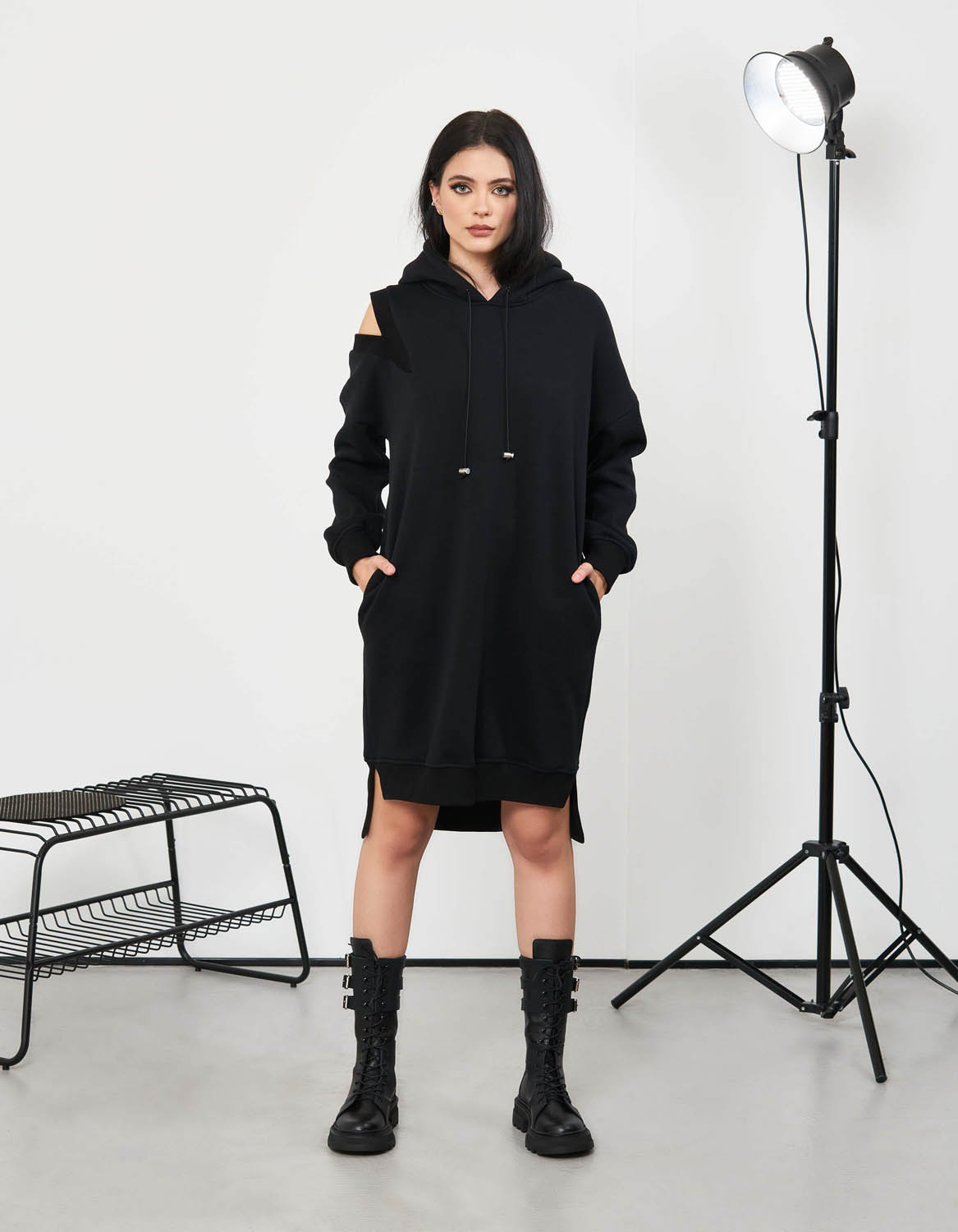 Rochie neagra Hoods - MOJA