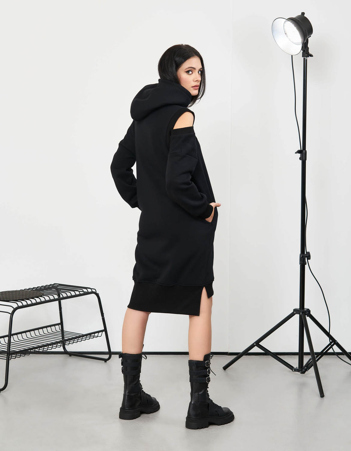 Rochie neagra Hoods - MOJA