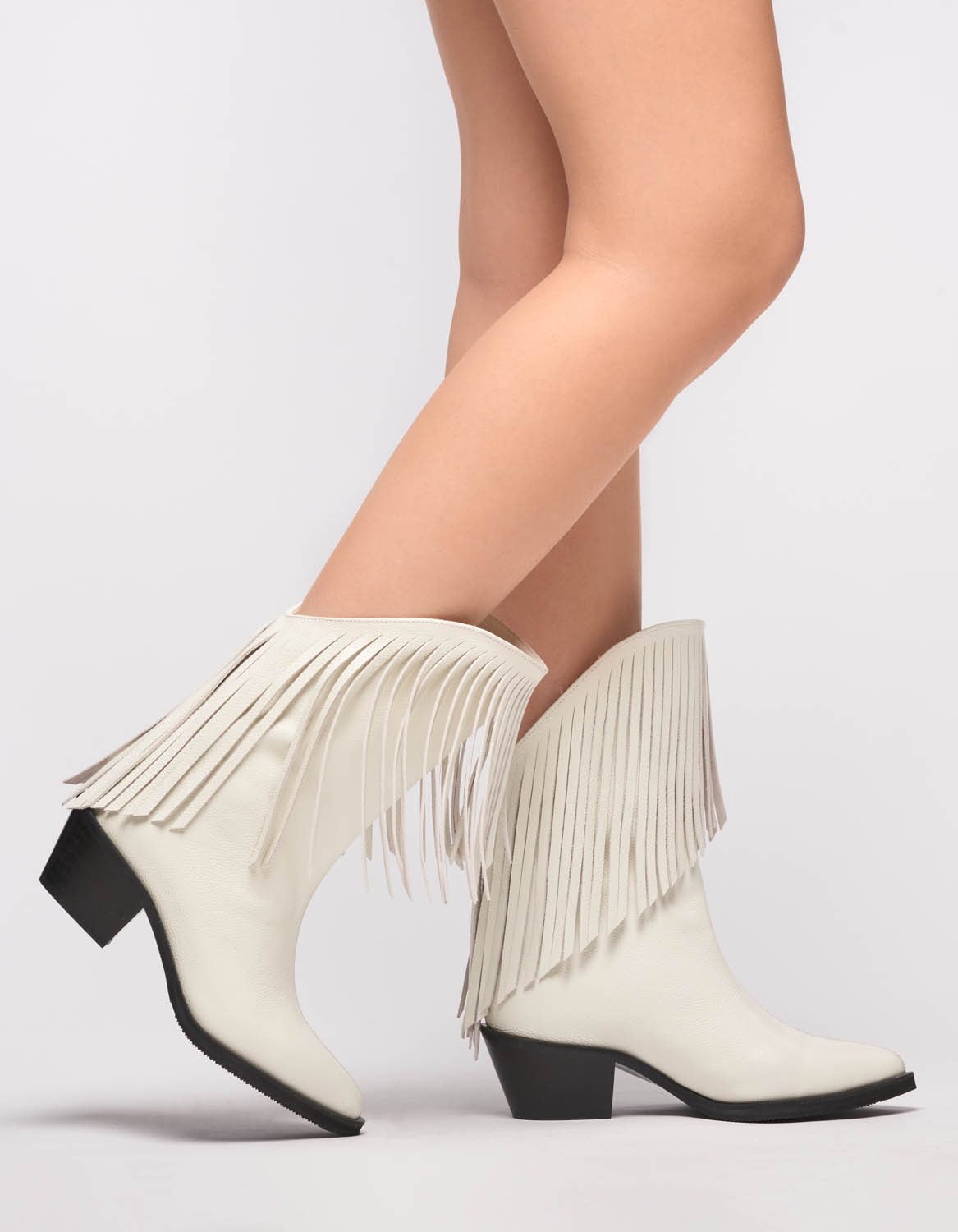 Ciocate din piele alba Evelyn - MOJA