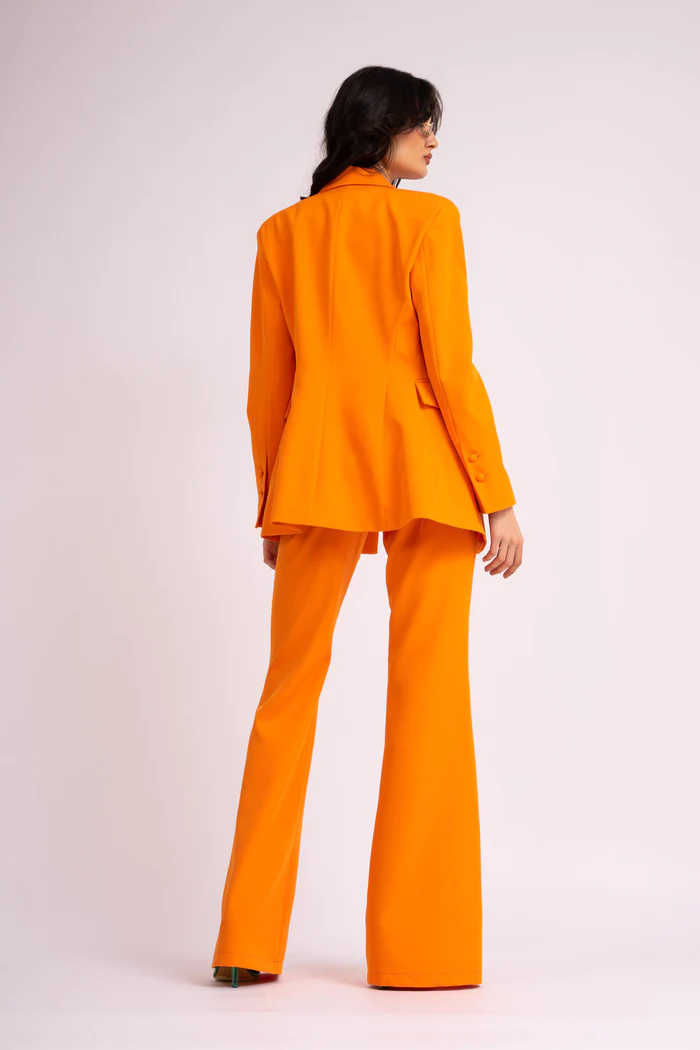 Pantaloni evazati portocalii – Bluzat