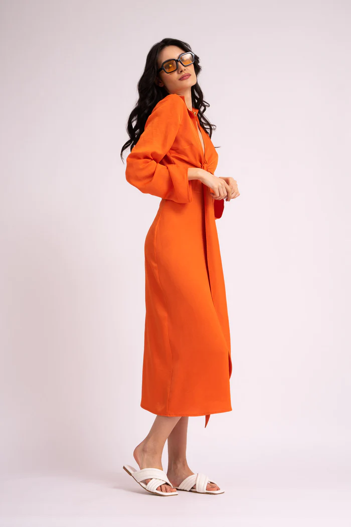 Rochie portocaliu neon – Bluzat