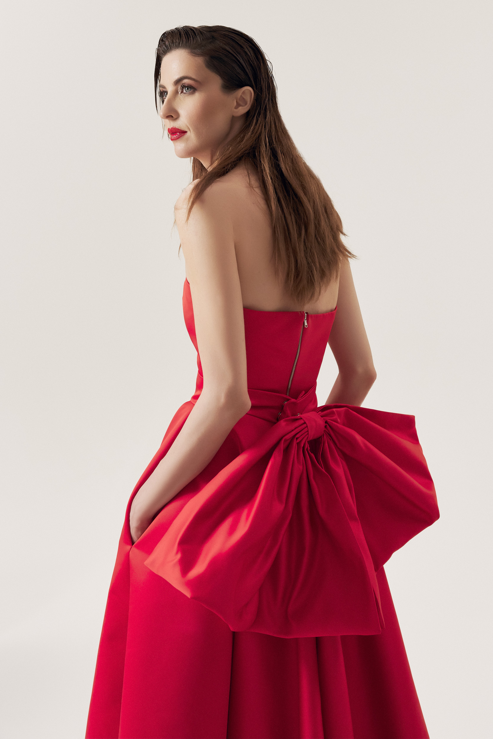 Rochie rosie Isabelle - Cloche