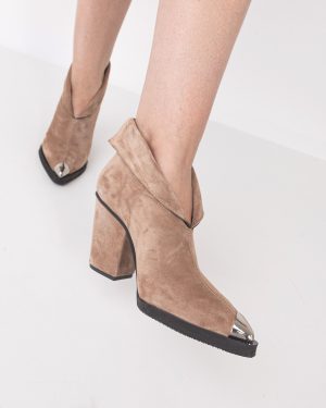Ciocate din piele intoarsa taupe ZIZI