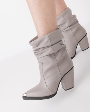 Ciocate din piele nappa gri LILI-3