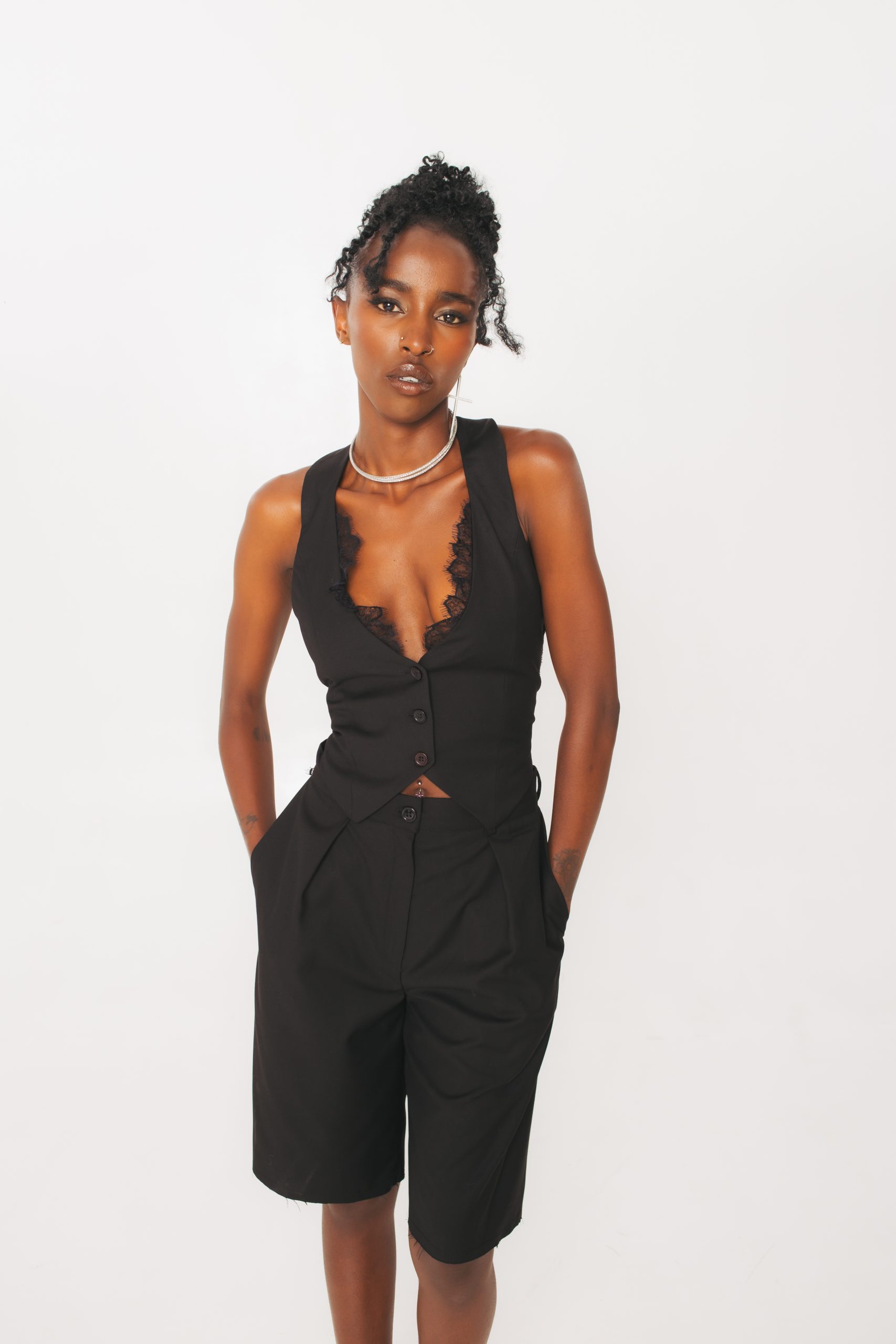 LACY BLACK VEST-1