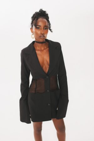 RESET BLACK BLAZER DRESS-1