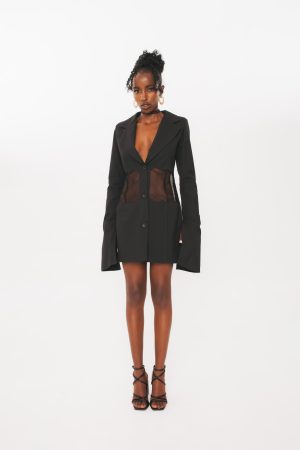 RESET BLACK BLAZER DRESS-2