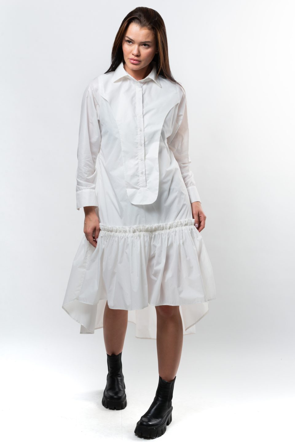 Rochie camasa alba Key 7