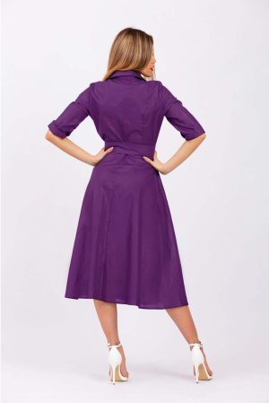 Rochie tip camasa mov-2