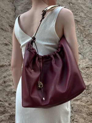 Mermaid Satchel Burgundy-5