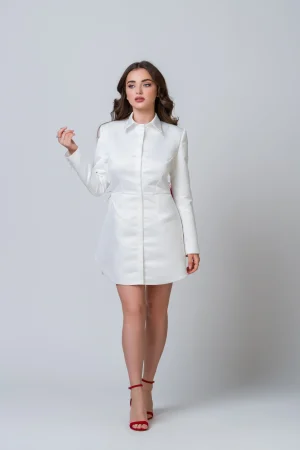 Rochie alba Amora-1