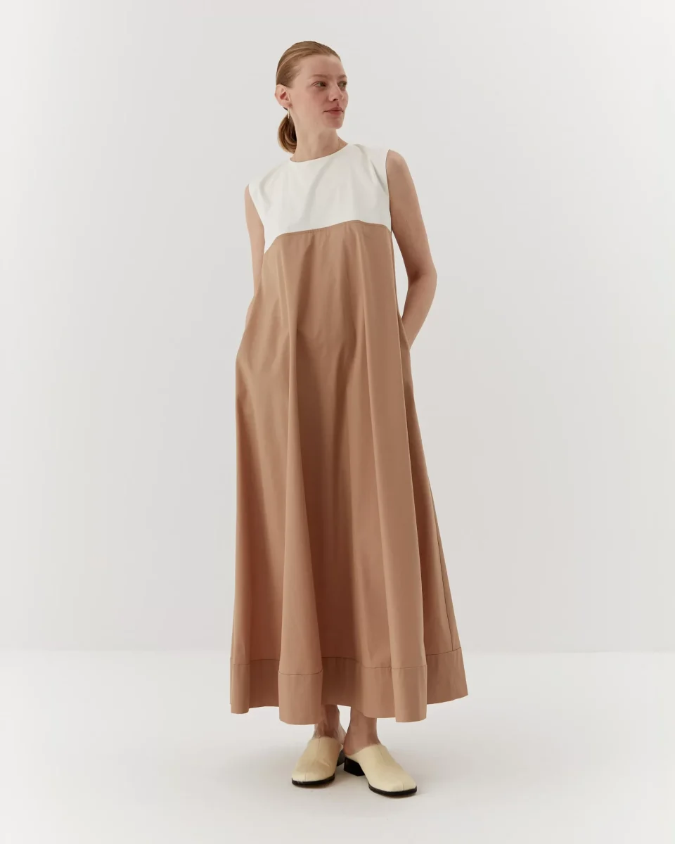 Rochie elegantă din poplin de bumbac organic
