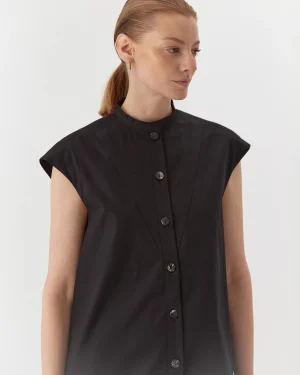 Rochie neagră elegantă din bumbac organic-3
