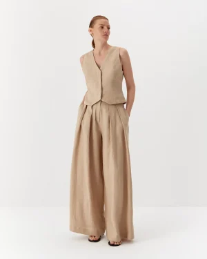 Vestă bej elegantă de damă din in-1