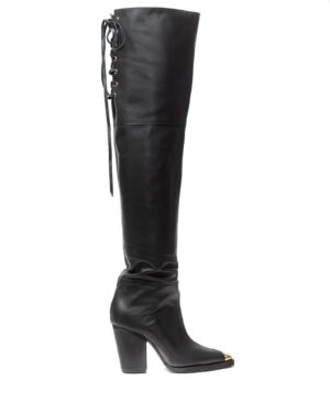 Cizme din piele neagra Lineea-5