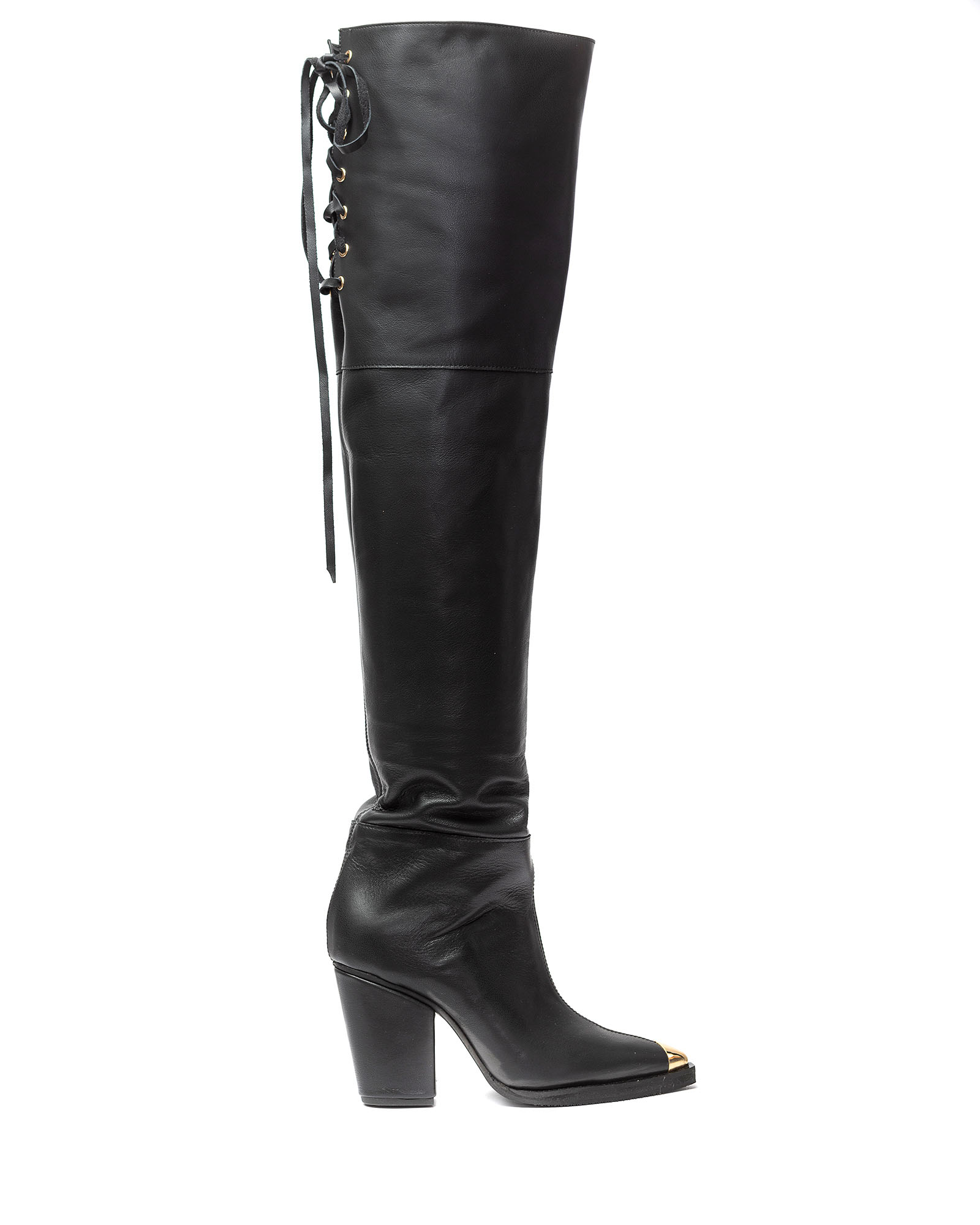 Cizme din piele neagra Lineea-5