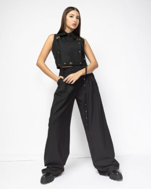 Pantaloni negri Baggy-2