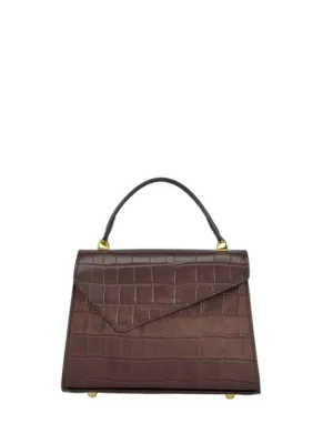 Geantă Gloria S Croco Ciocolate SS24-1