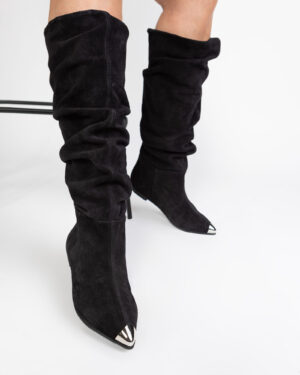 Cizme din piele intoarsa Ophis Negru