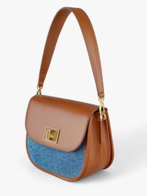 Geantă Gia Denim Cognac SS24-2