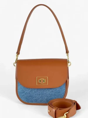 Geantă Gia Denim Cognac SS24-3