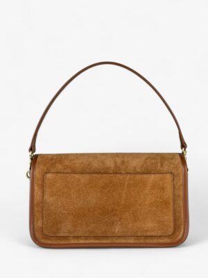 GEANTA BAGUETTE COGNAC VELOUR