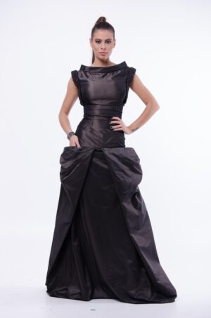 Fusta fancy taffeta Big Pockets Brown b