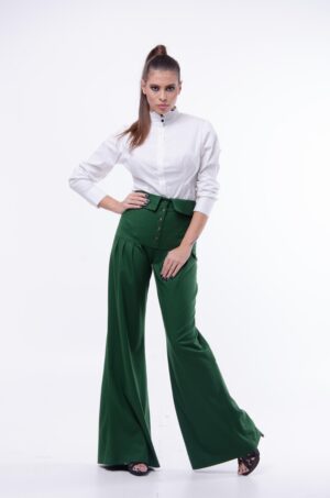 Pantalon evazat cu guler de camasa All day Collar