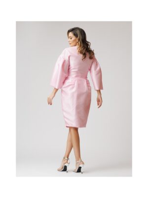 rochie-roz-pal-cu-maneci-bufante-si-plii (2)