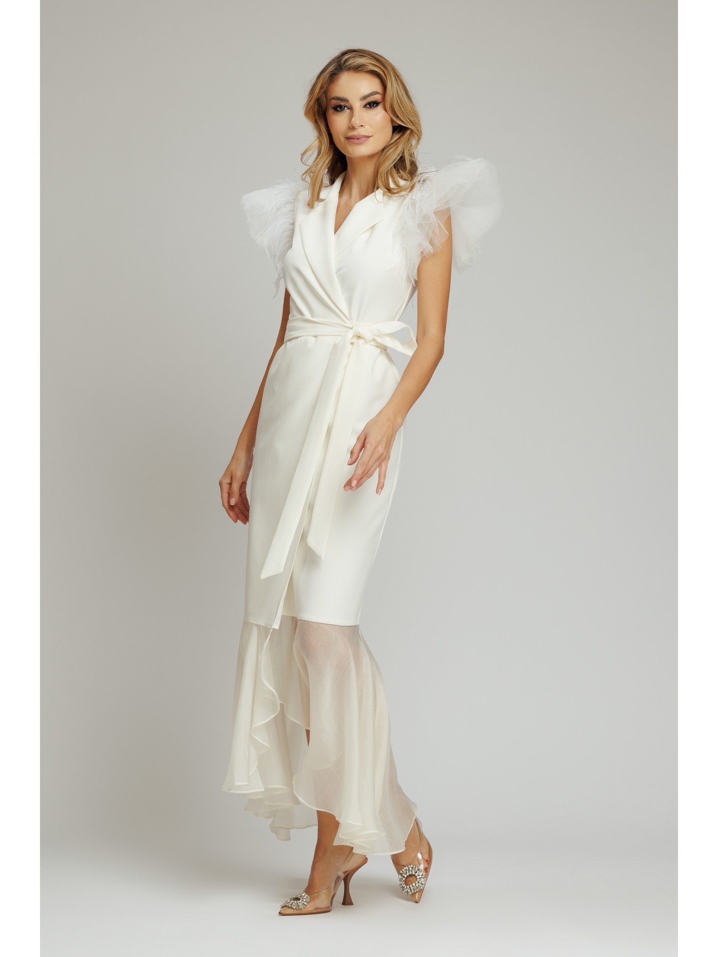 rochie-sacou-cu-tulle-si-pene-alb (2)
