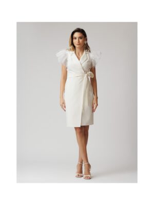 rochie-tip-sacou-scurta-cu-tulle-si-pene-de-strut-alb (2)