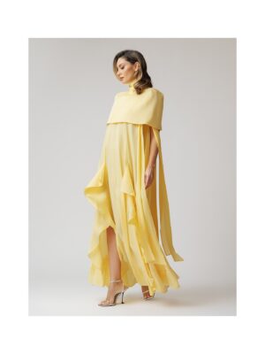 set-rochie-cu-volane-in-cascada-si-capa-galben (1)