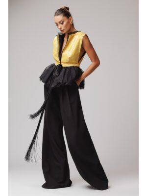 vesta-scurta-cu-tulle-si-paiete-galben