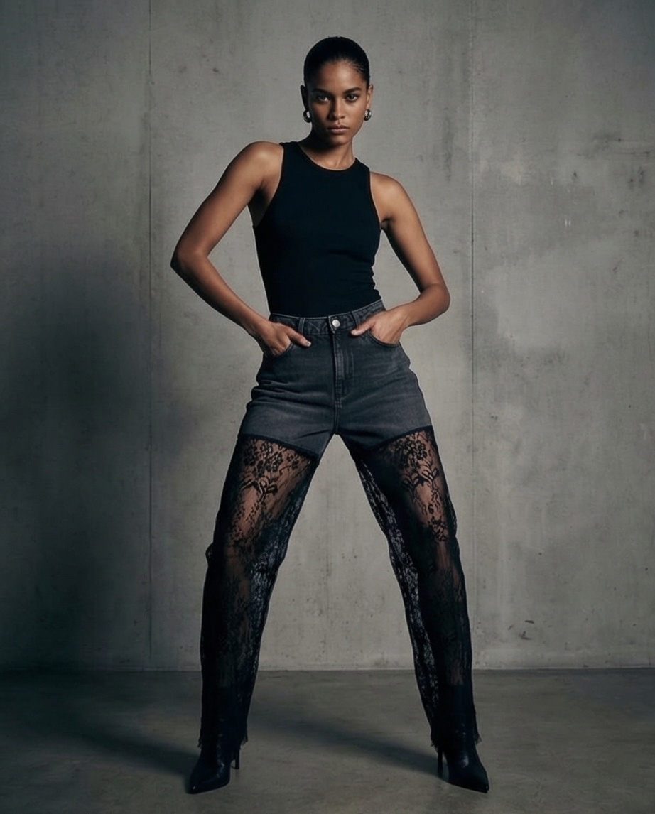 Pantaloni DENILACE Negru